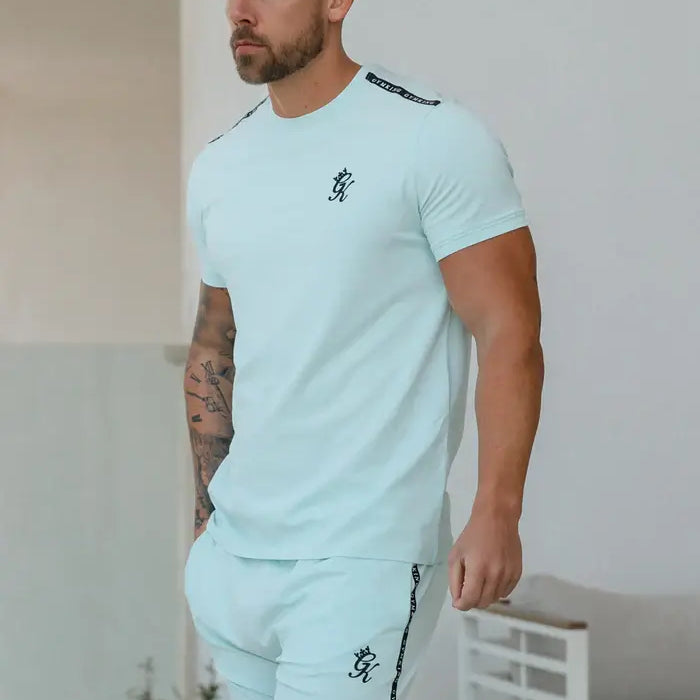Gym King Taped Jersey Tee - Mint