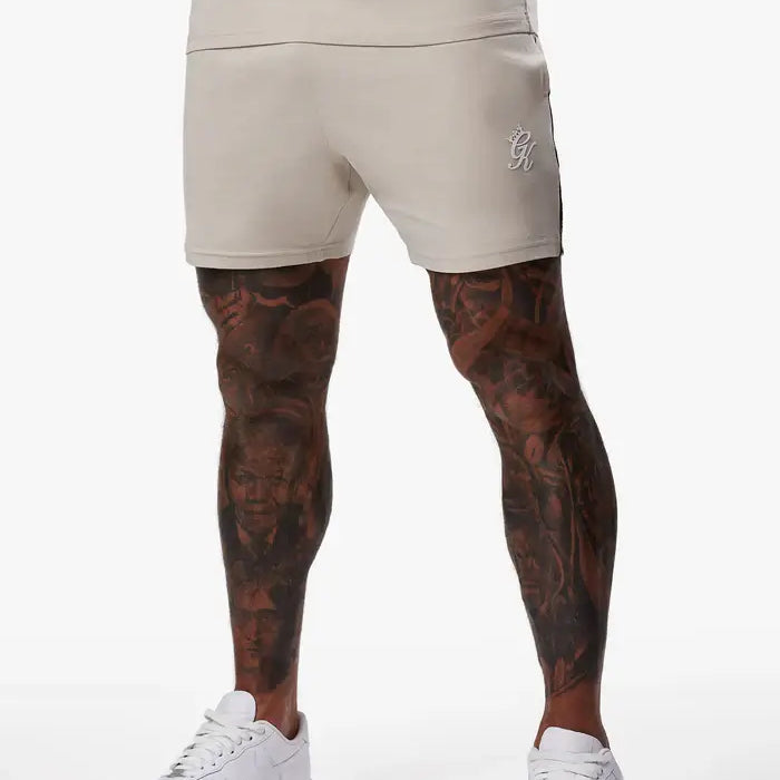 Gym King Taped Jersey Short - Light Stone