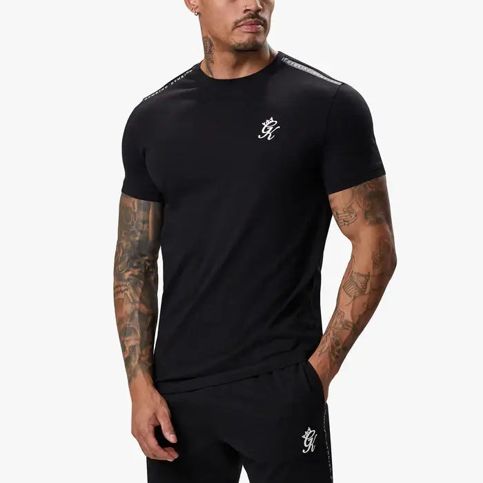 Gym King Taped Jersey Tee - Black