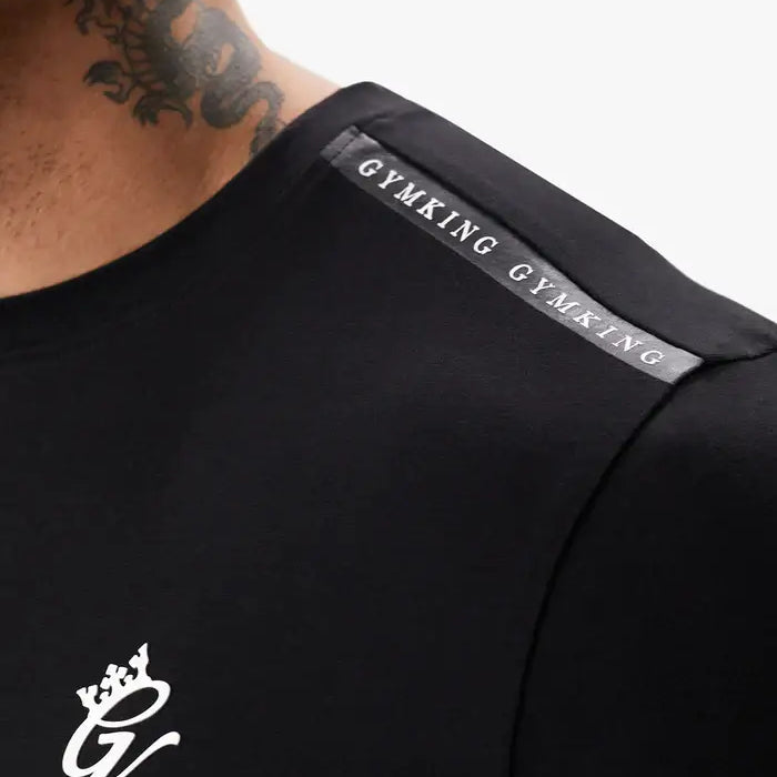 Gym King Taped Jersey Tee - Black