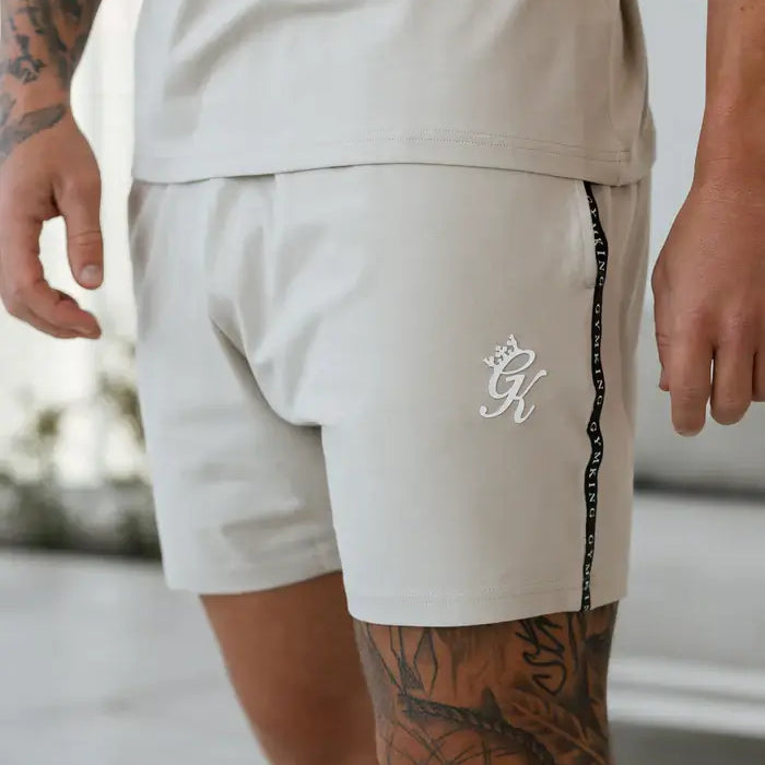 Gym King Taped Jersey Short - Light Stone