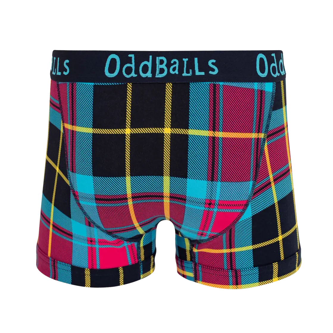 OddBalls Tartan Men’s Cotton Boxer Shorts – Checked Print Underwear