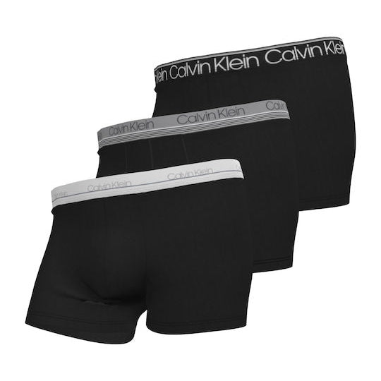 Calvin Klein 3 Pack Trunks- COTTON STRETCH Limited Edition - Black