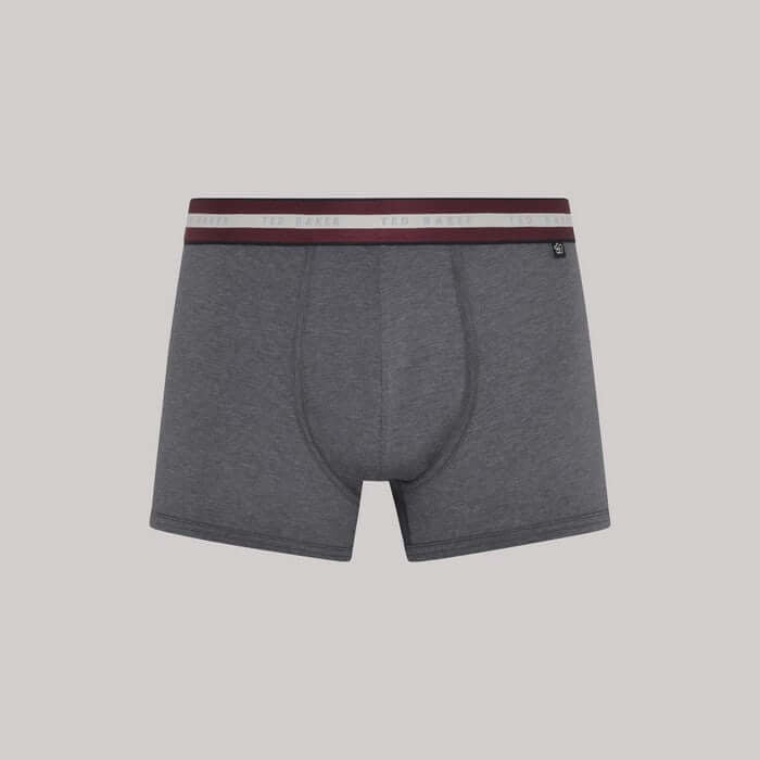 Ted Baker 3 Pack Cotton Stretch Trunks - Black/Grey/Redicchio