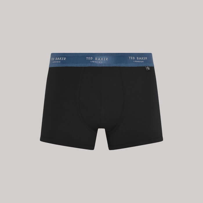 Ted Baker 3 Pack Cotton Stretch Trunks - Black (Radicchio/Black/ Real Teal)