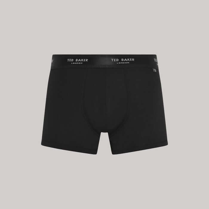 Ted Baker 3 Pack Cotton Stretch Trunks - Black (Radicchio/Black/ Real Teal)