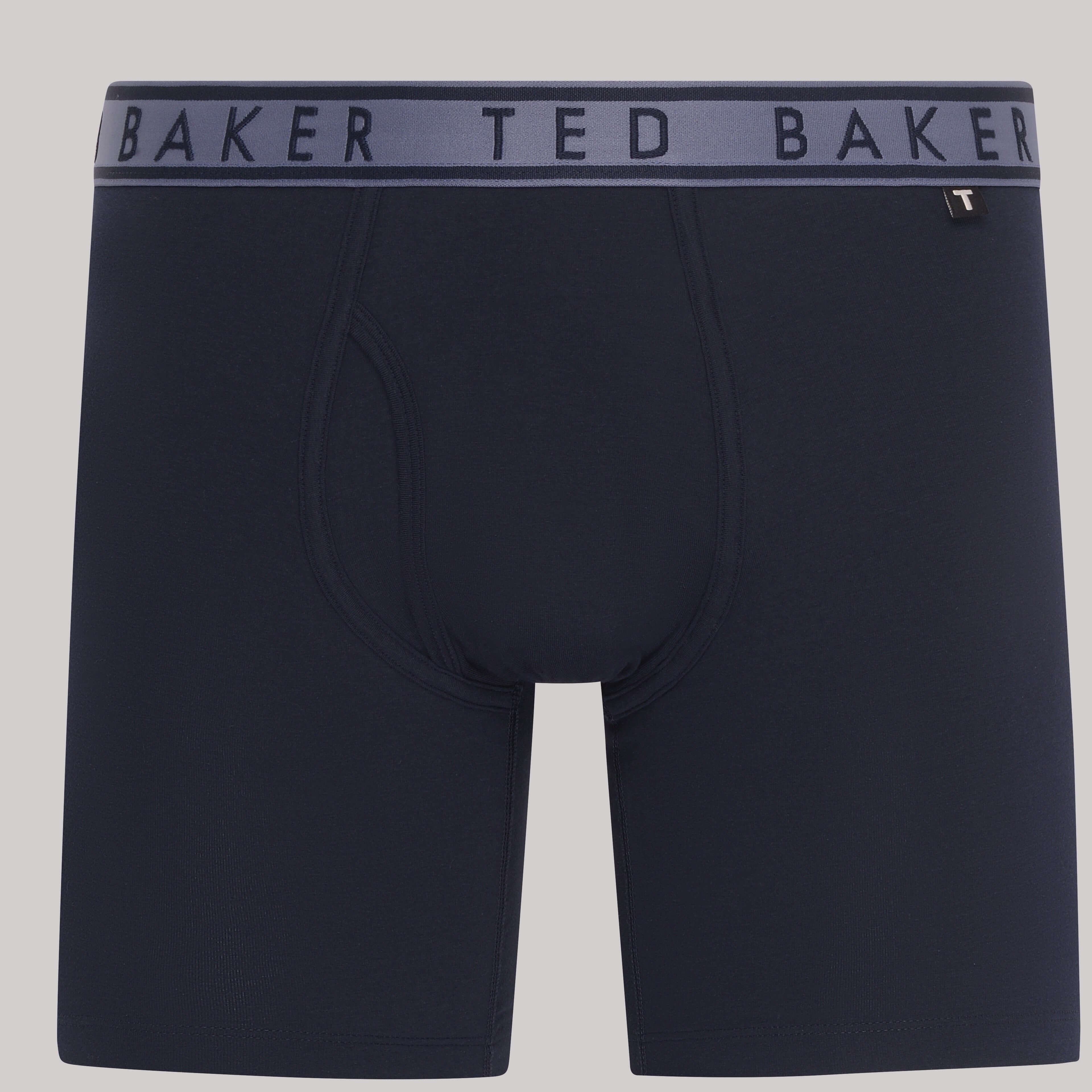 Ted Baker 3 Pack Cotton Stretch Boxer Briefs - Black / Multi Blue