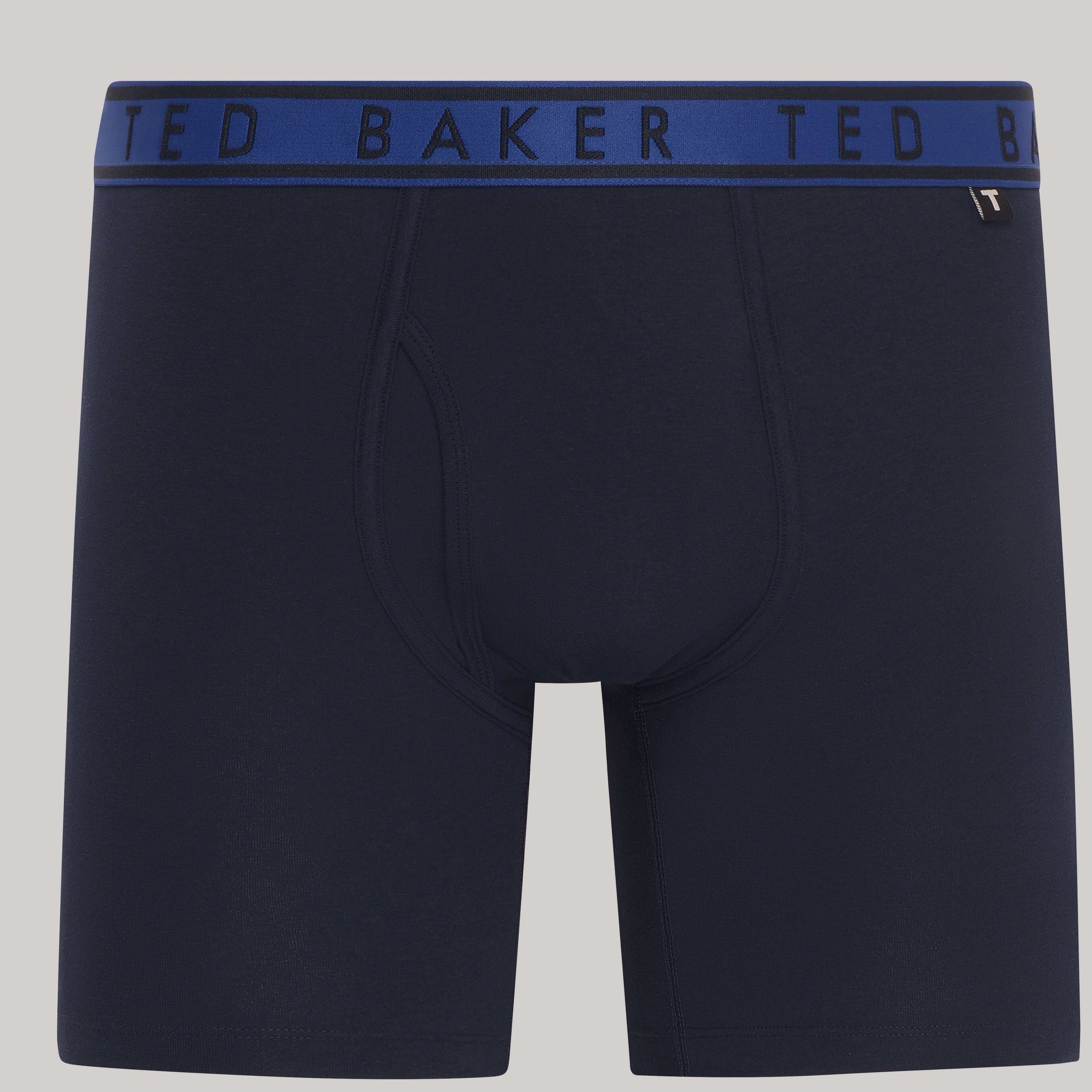 Ted Baker 3 Pack Cotton Stretch Boxer Briefs - Black / Multi Blue