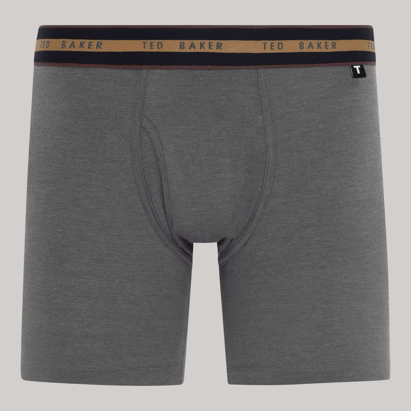 Ted Baker 3 Pack Cotton Stretch Boxer Briefs - Black/Grey/Black