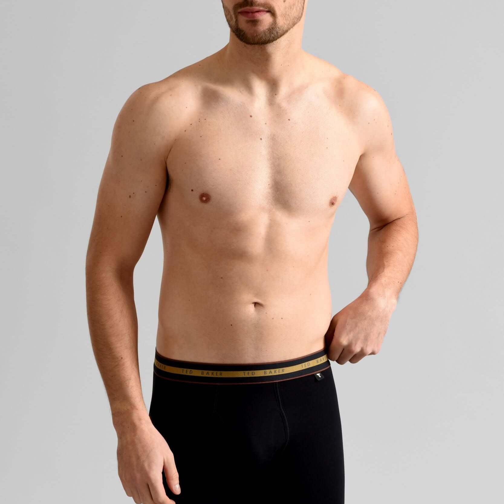 Ted Baker 3 Pack Cotton Stretch Boxer Briefs - Black/Grey/Black