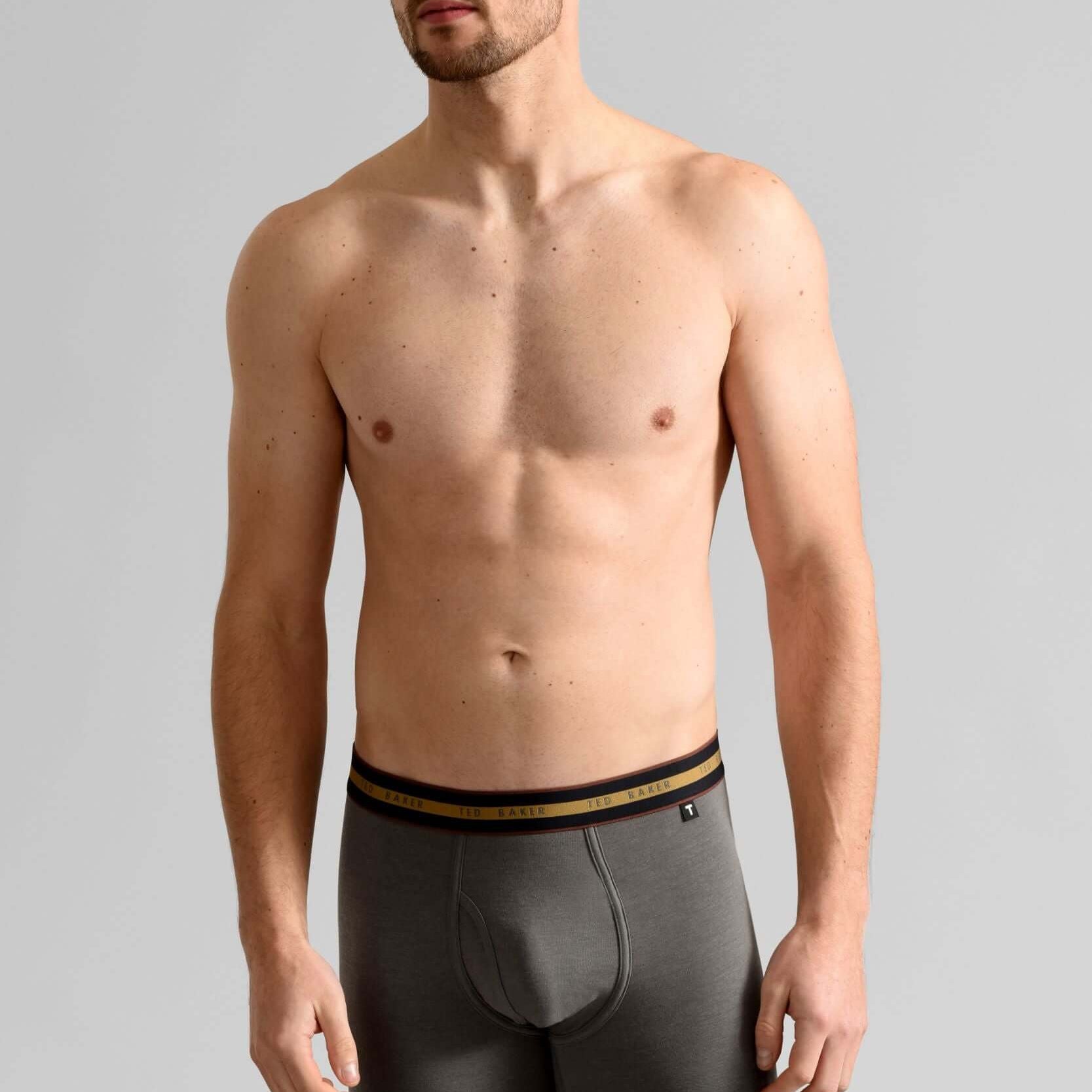 Ted Baker 3 Pack Cotton Stretch Boxer Briefs - Black/Grey/Black