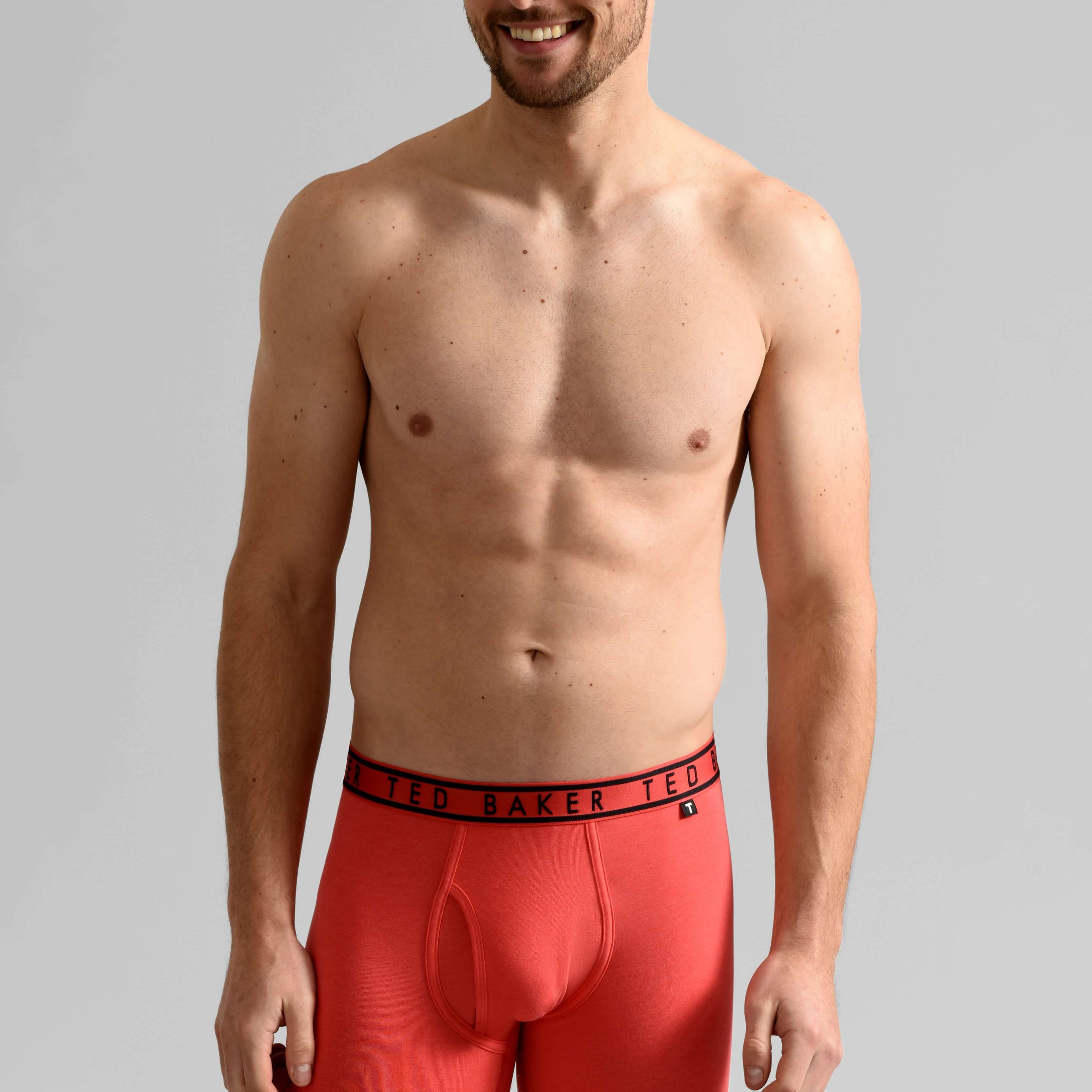 Ted Baker 3 Pack Cotton Stretch Boxer Briefs - Red/Black/Blue