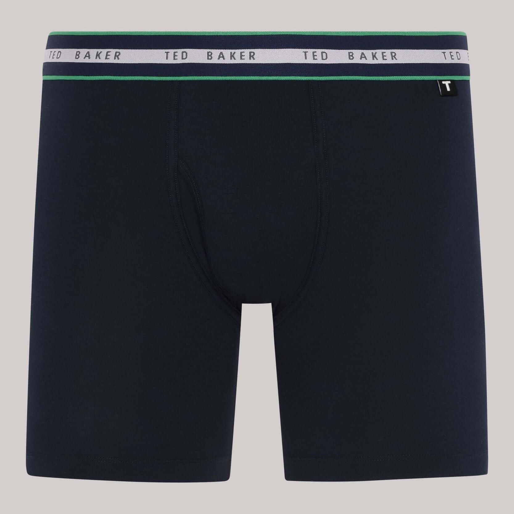 Ted Baker 3 Pack Cotton Stretch Boxer Briefs - Green, Grey