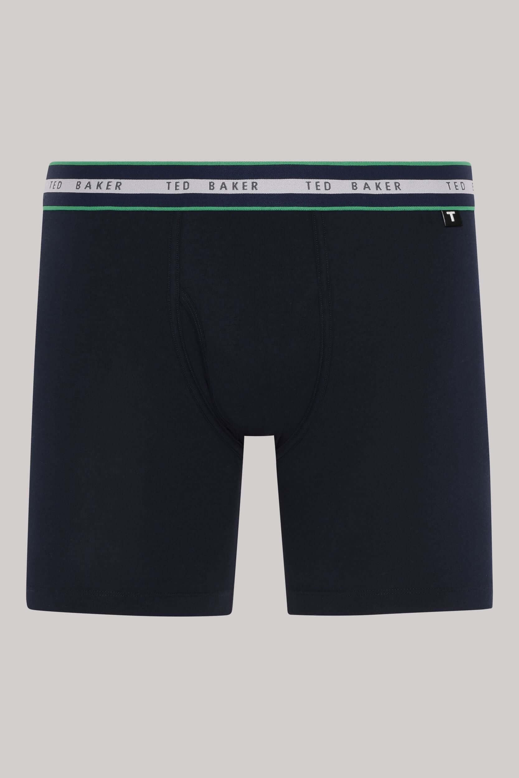 Ted Baker 3 Pack Cotton Stretch Boxer Briefs - Green, Grey