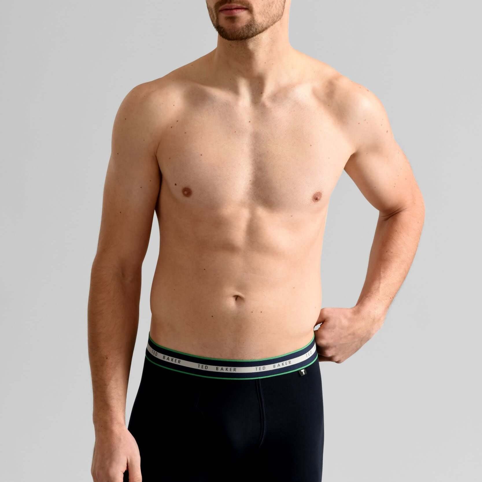 Ted Baker 3 Pack Cotton Stretch Boxer Briefs - Green, Grey