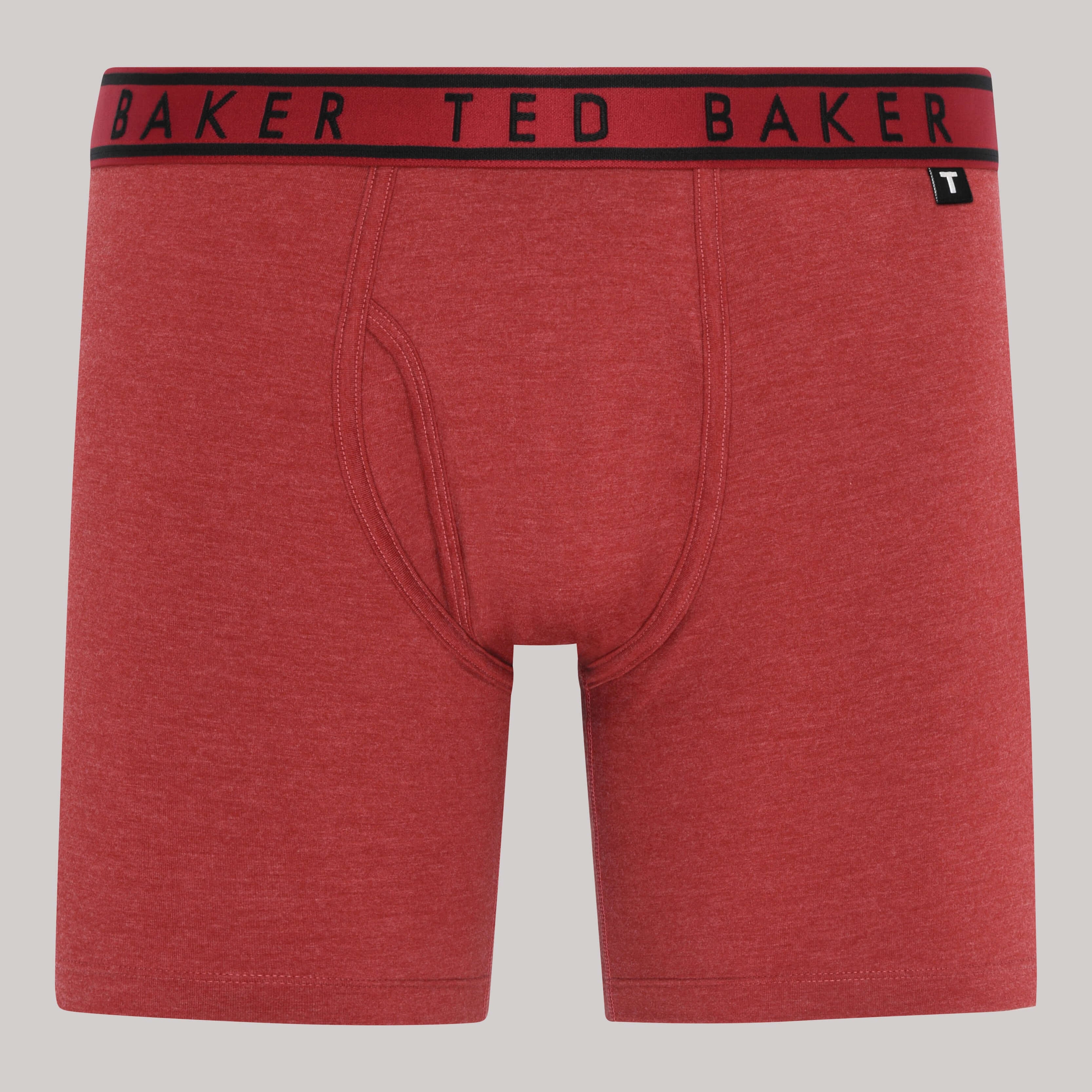 Ted Baker 3 Pack Cotton Stretch Boxer Briefs - Red/Plum/Black