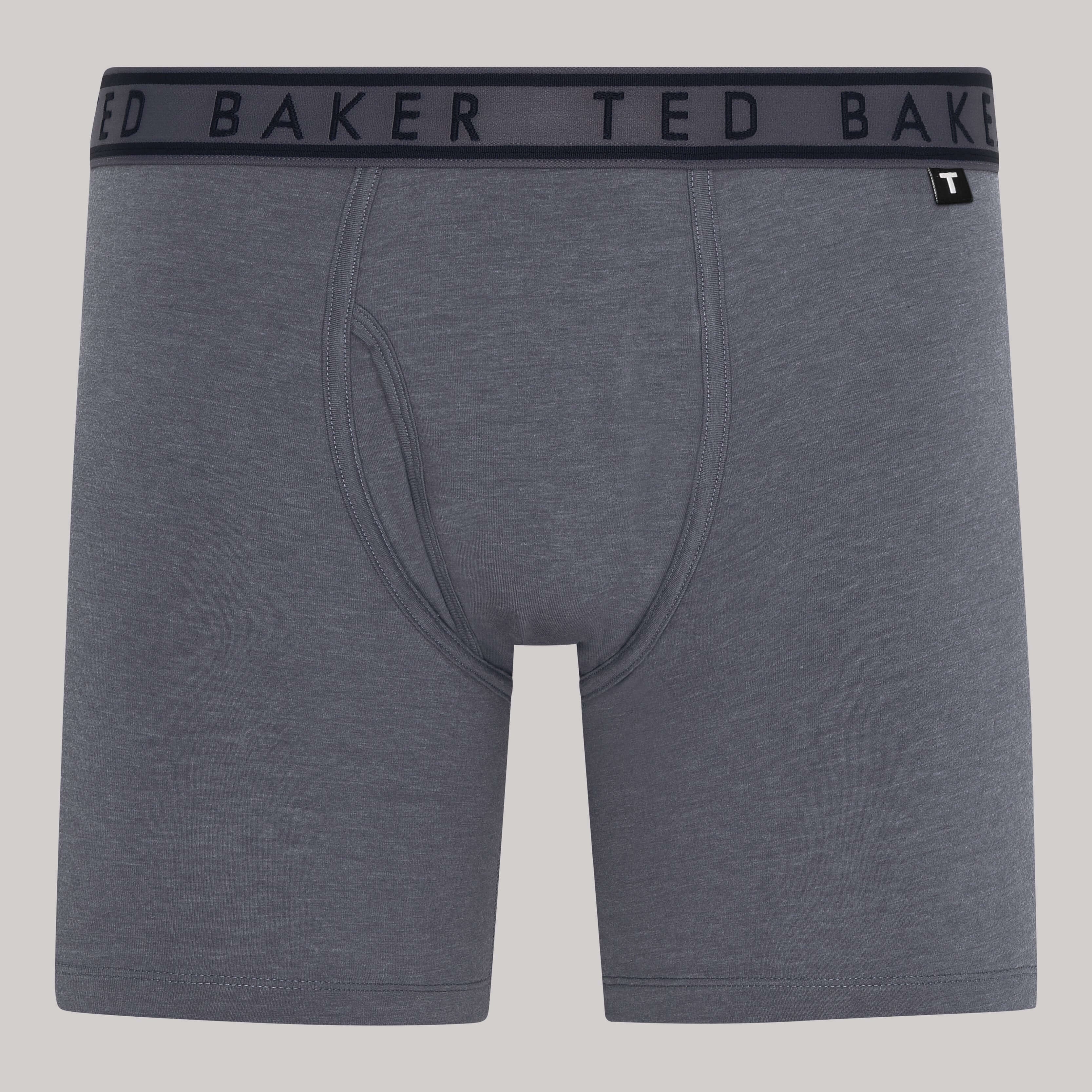 Ted Baker 3 Pack Cotton Stretch Boxer Briefs - Blue/Grey/Black