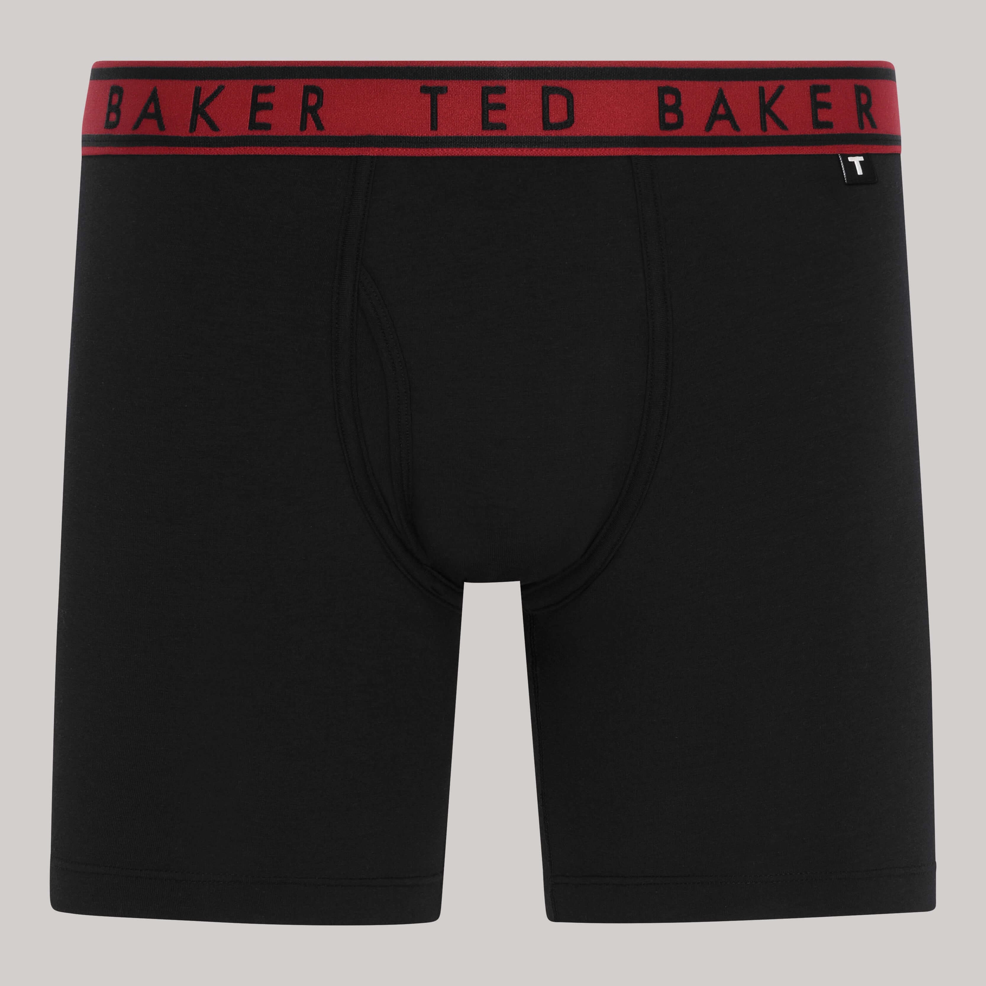 Ted Baker 3 Pack Cotton Stretch Boxer Briefs - Black/Multi Waistbands