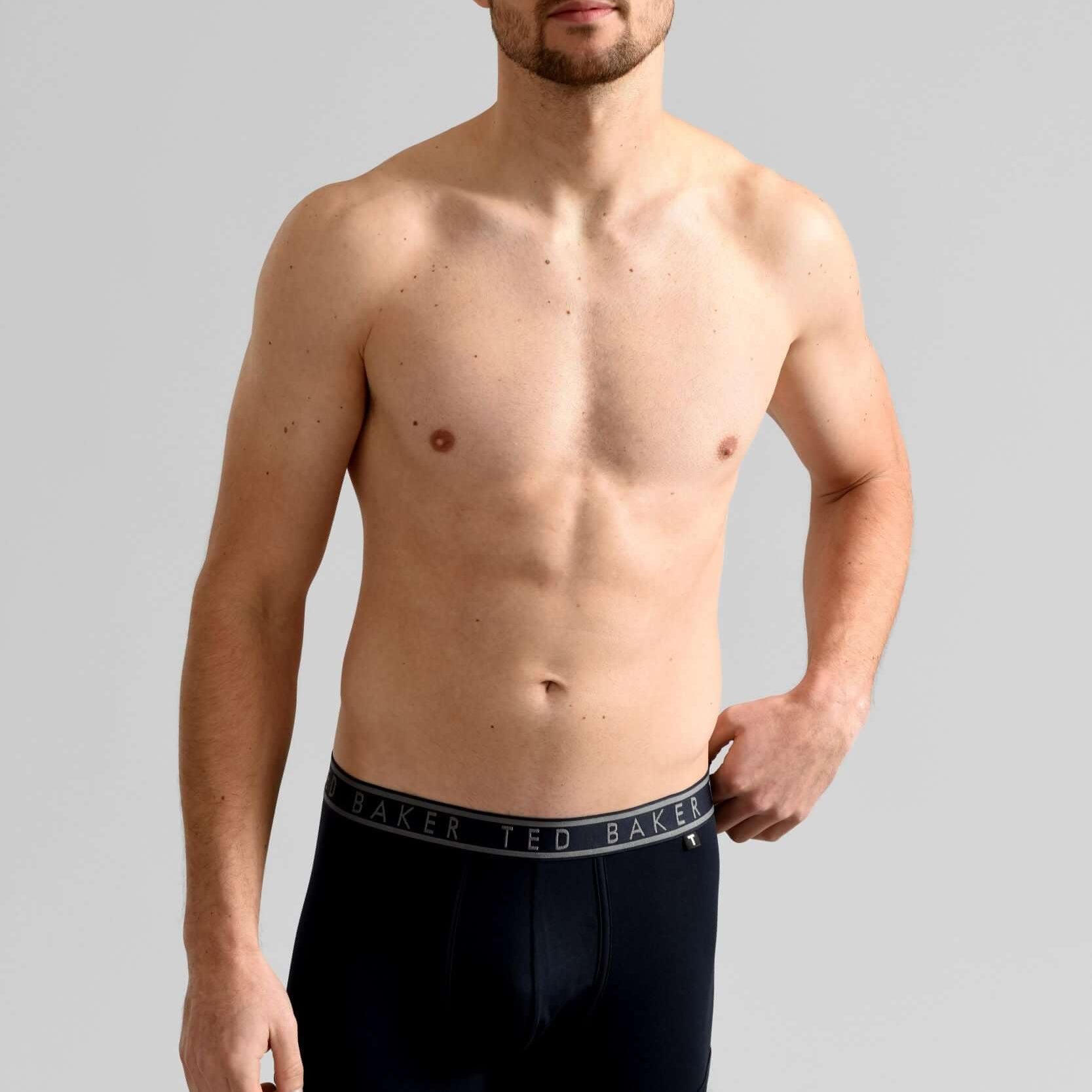 Ted Baker 3 Pack Cotton Stretch Trunks - Black Print