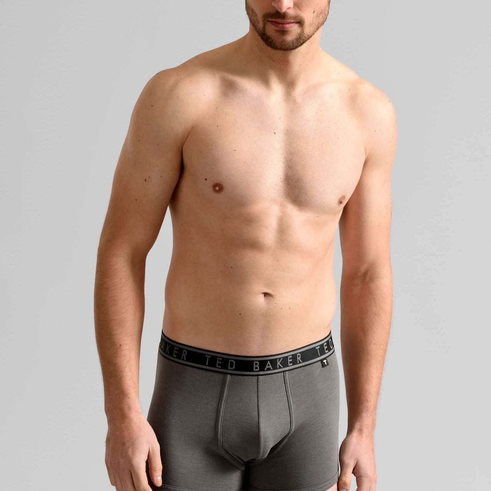 Ted Baker 3 Pack Cotton Stretch Trunks - Black Print