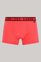 Ted Baker 3 Pack Cotton Stretch Fashion Trunks - Red / Black / Design