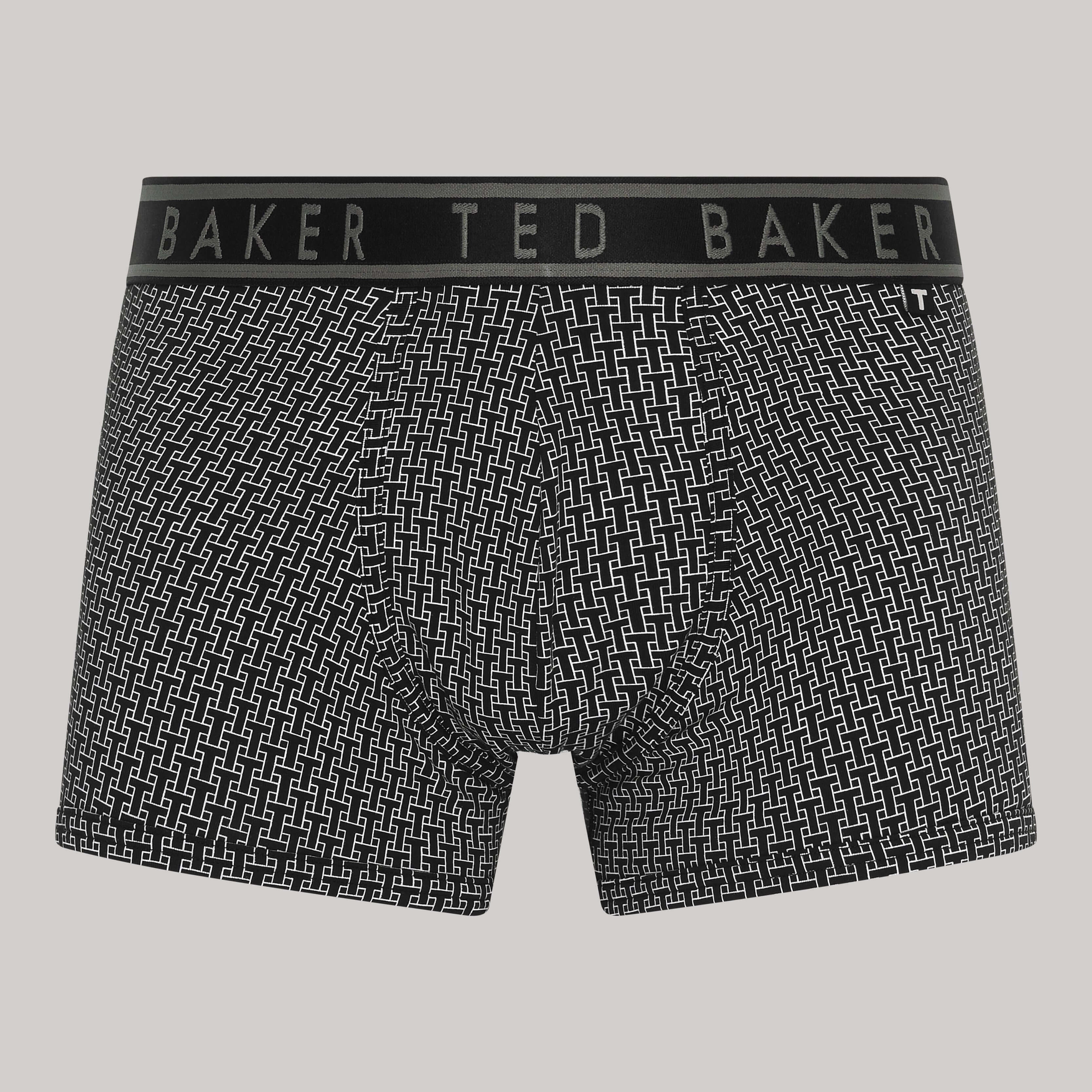 Ted Baker 3 Pack Cotton Stretch Fashion Trunks - Red / Black / Design