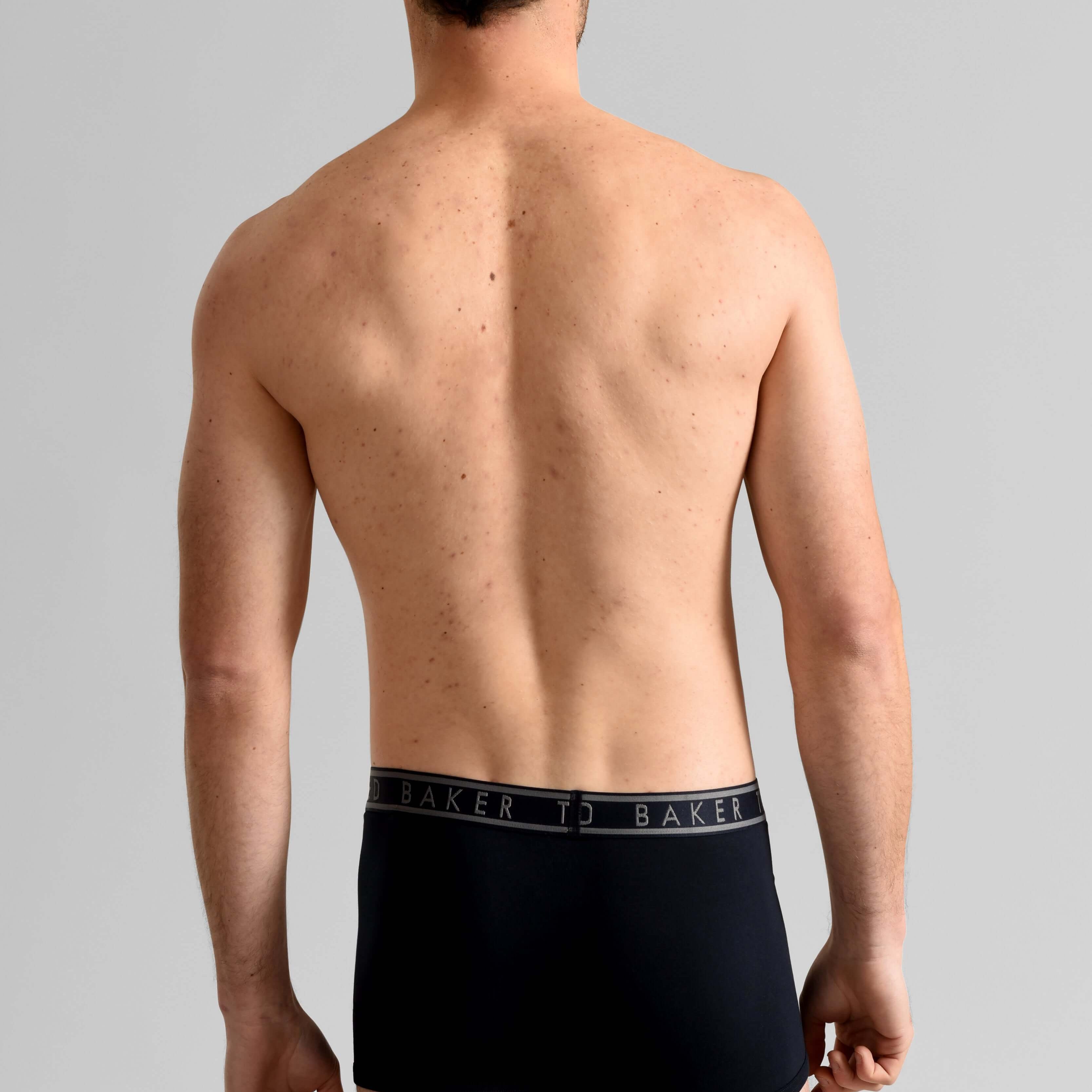 Ted Baker Mens Three Pack Cotton Stretch Trunks - Navy/Ounslo Palm/Geo Blue