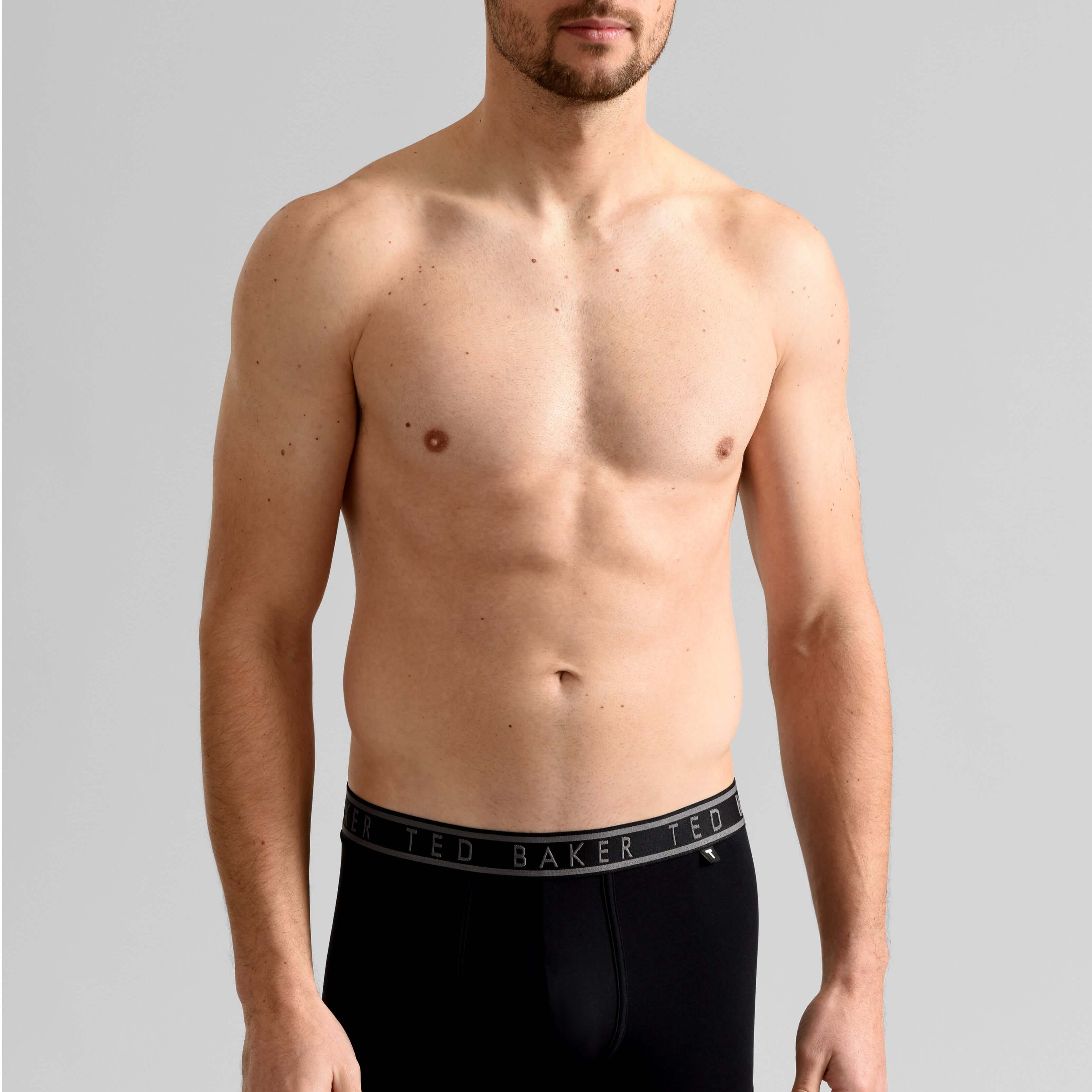 Ted Baker Mens Three Pack Cotton Stretch Trunks - Navy/Ounslo Palm/Geo Blue