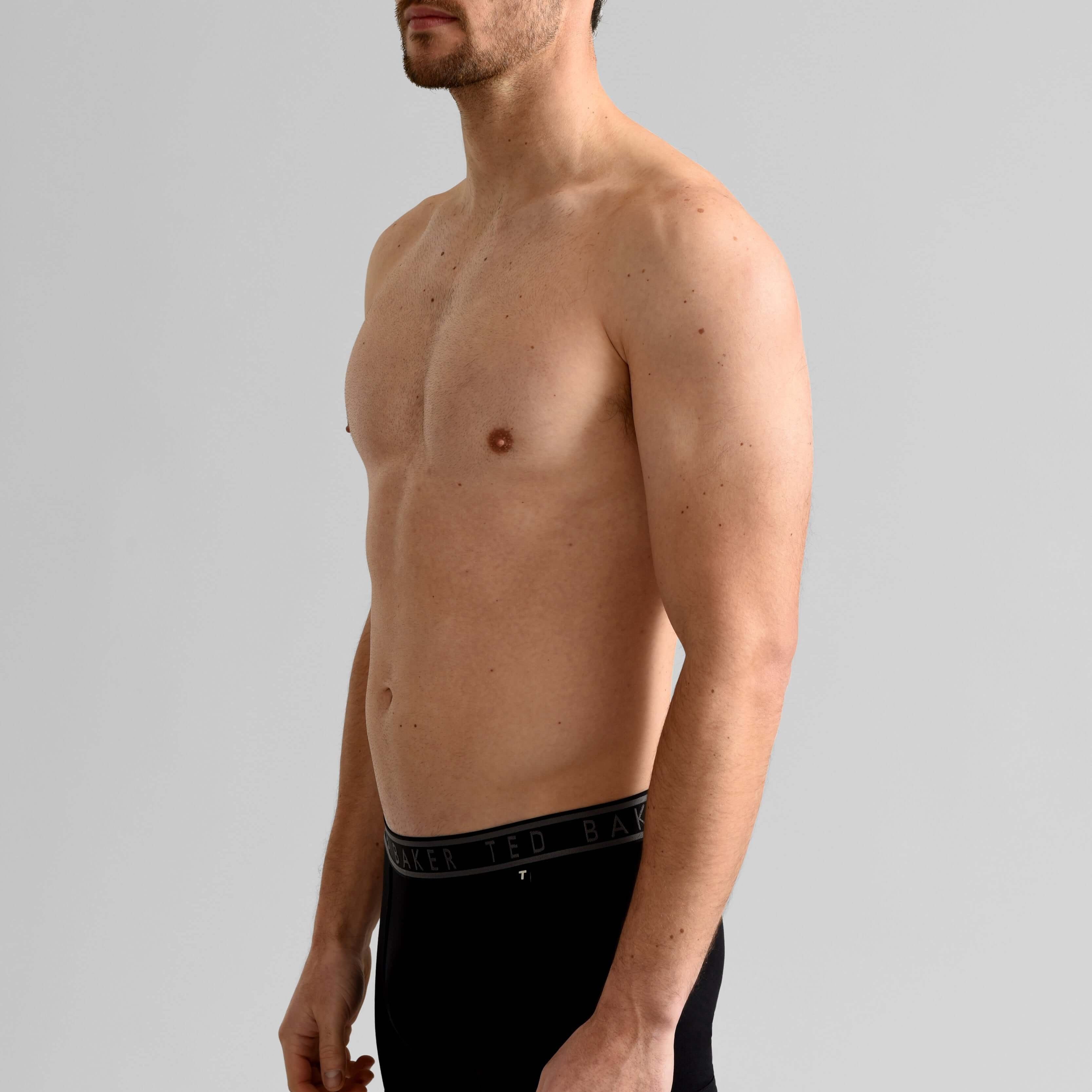 Ted Baker Mens Three Pack Cotton Stretch Trunks - Navy/Ounslo Palm/Geo Blue