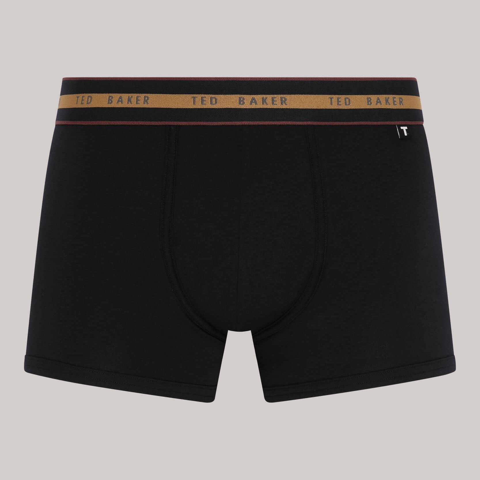 Ted Baker 3 Pack Cotton Stretch Trunks - Black/Grey/Black