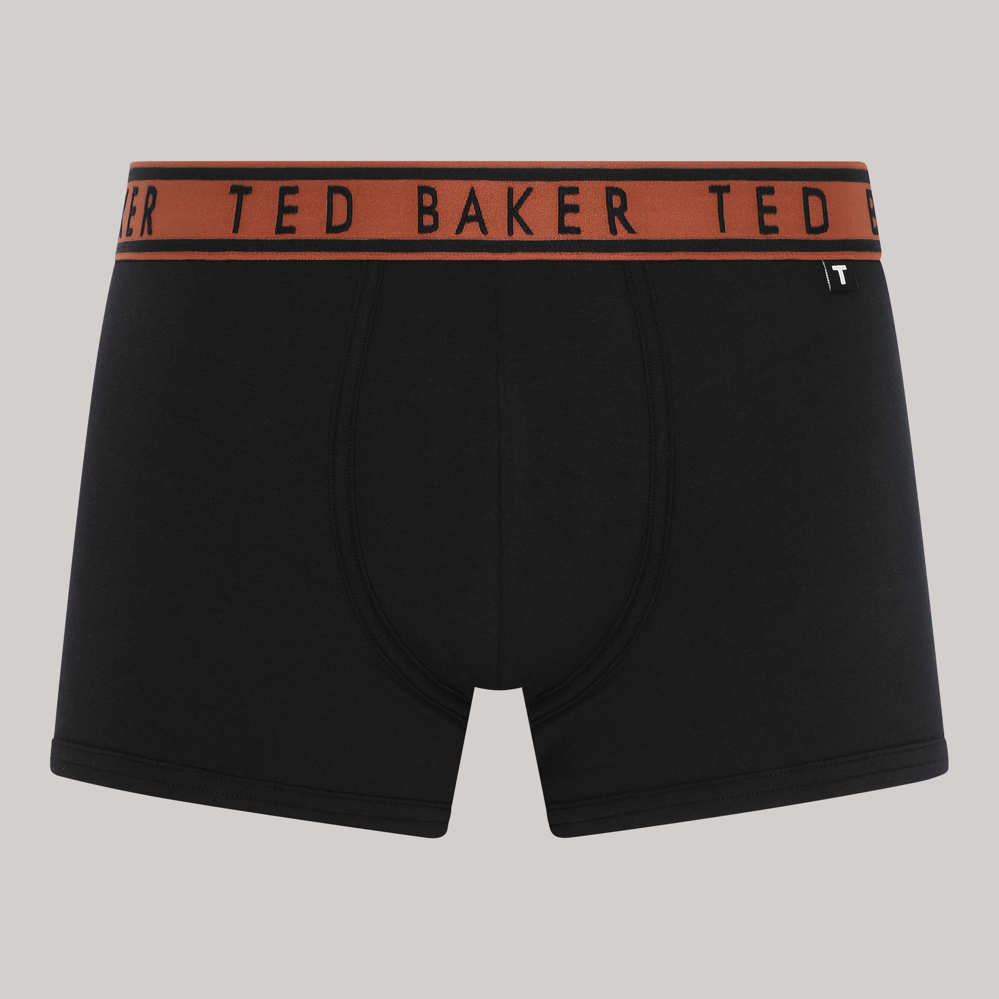 Ted Baker 3 Pack Cotton Stretch Solid Trunks - Black / Bright Bands Multi