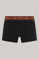 Ted Baker 3 Pack Cotton Stretch Solid Trunks - Black / Bright Bands Multi