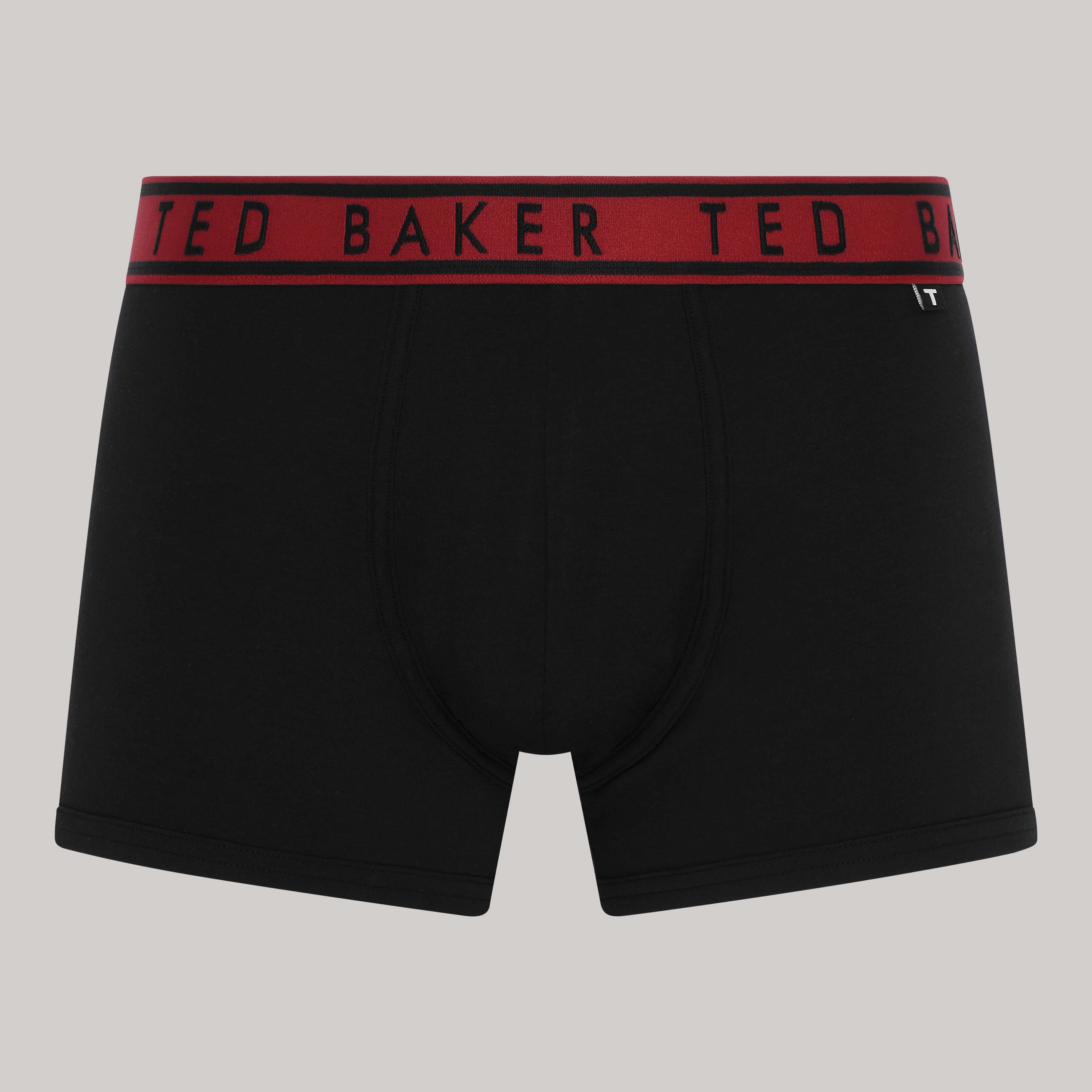 Ted Baker 3 Pack Cotton Stretch Solid Trunks - Black / Bright Bands Multi
