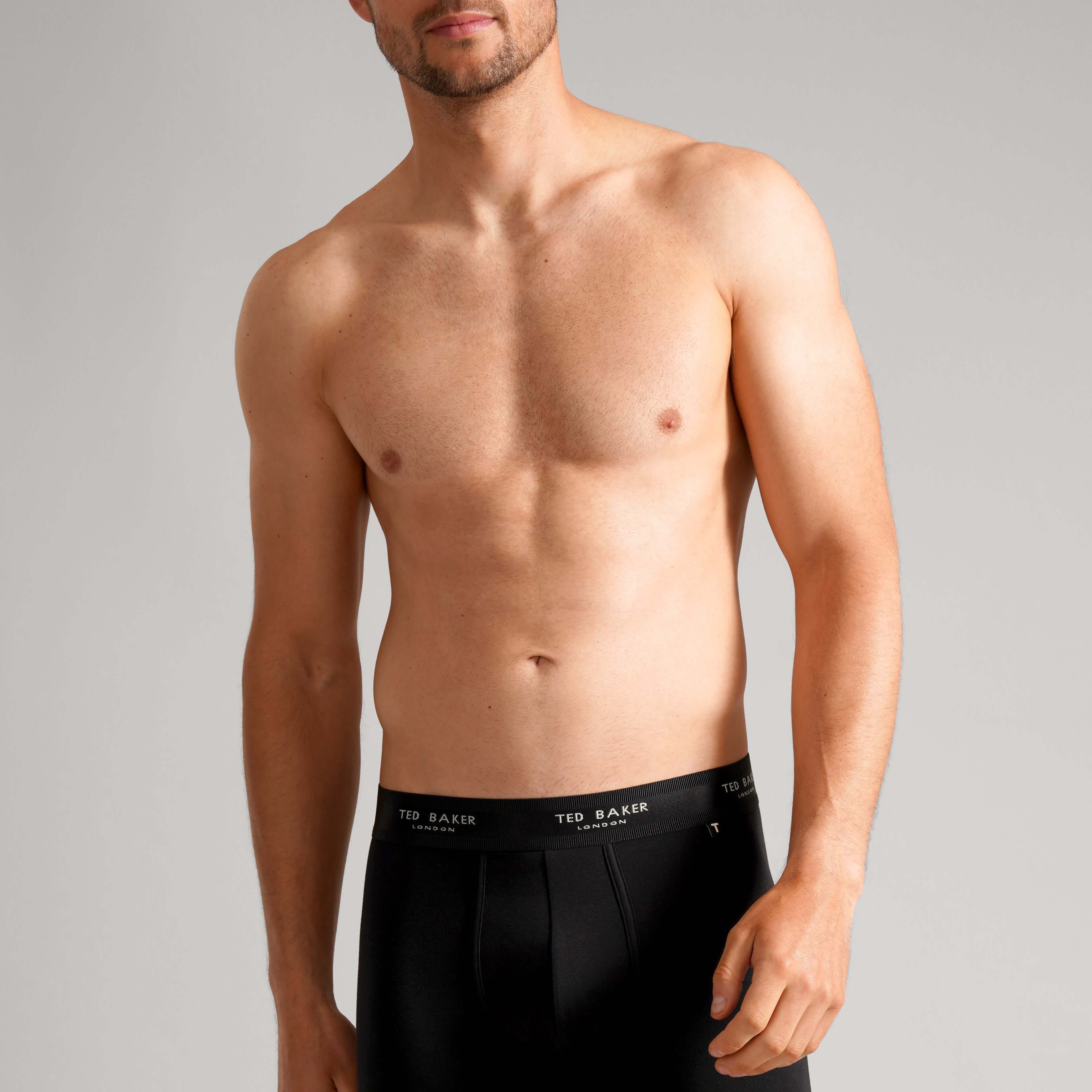 Ted Baker Men's 3 Pack Boxer Briefs – Black | Cotton Stretch Underwear