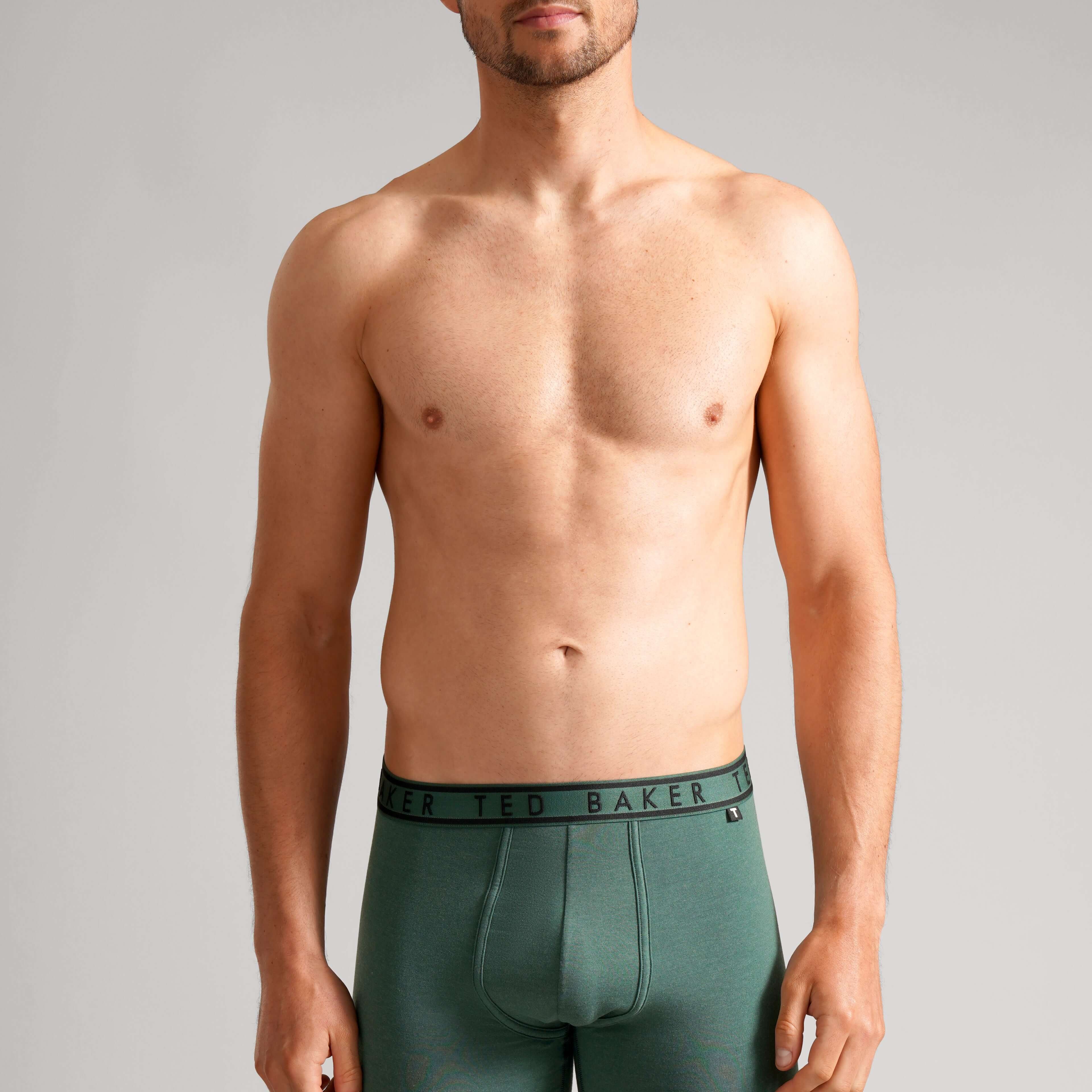 Ted Baker 3-Pack Boxer Briefs, Trekking Green/Black Tiger/Heather Grey