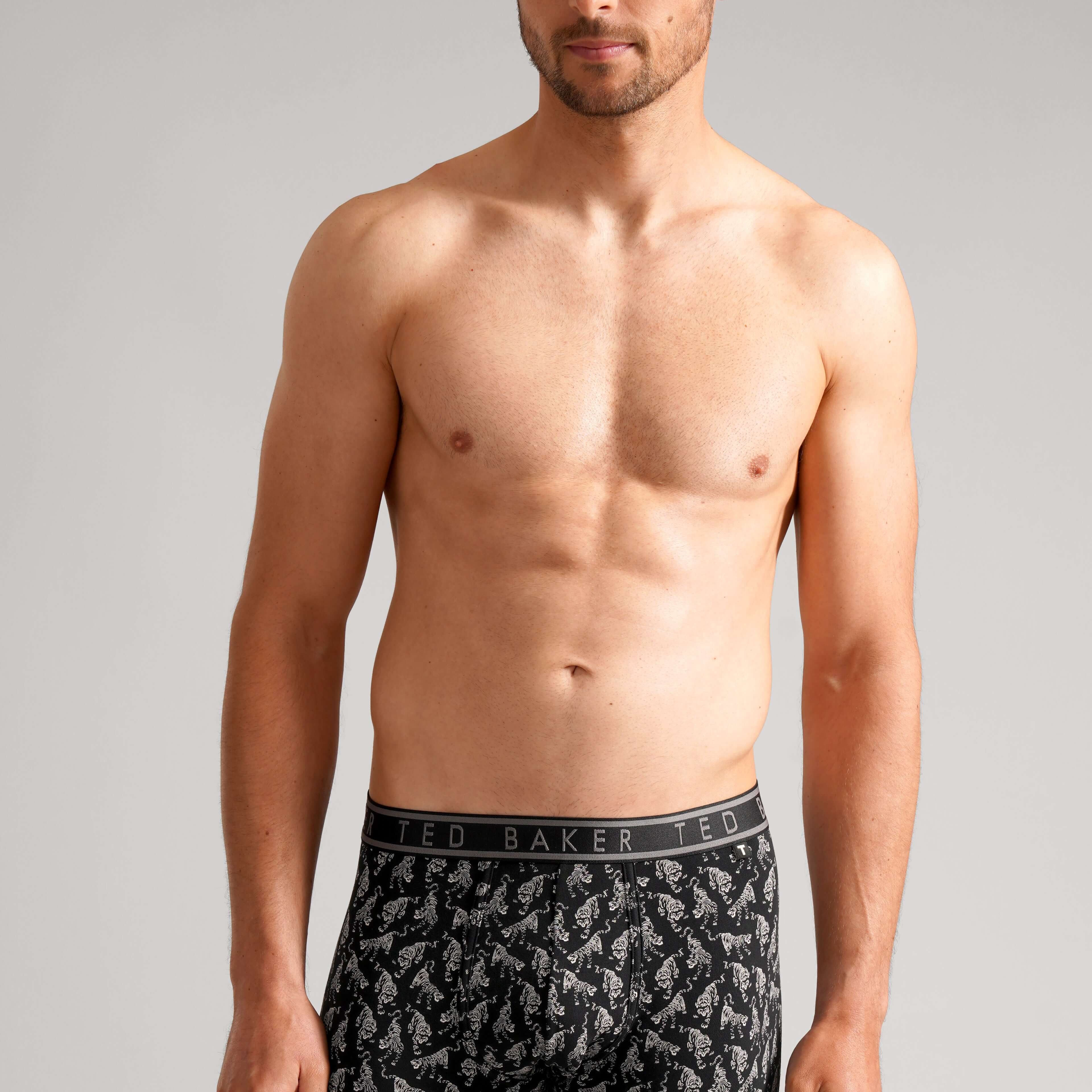 Ted Baker 3-Pack Boxer Briefs, Trekking Green/Black Tiger/Heather Grey