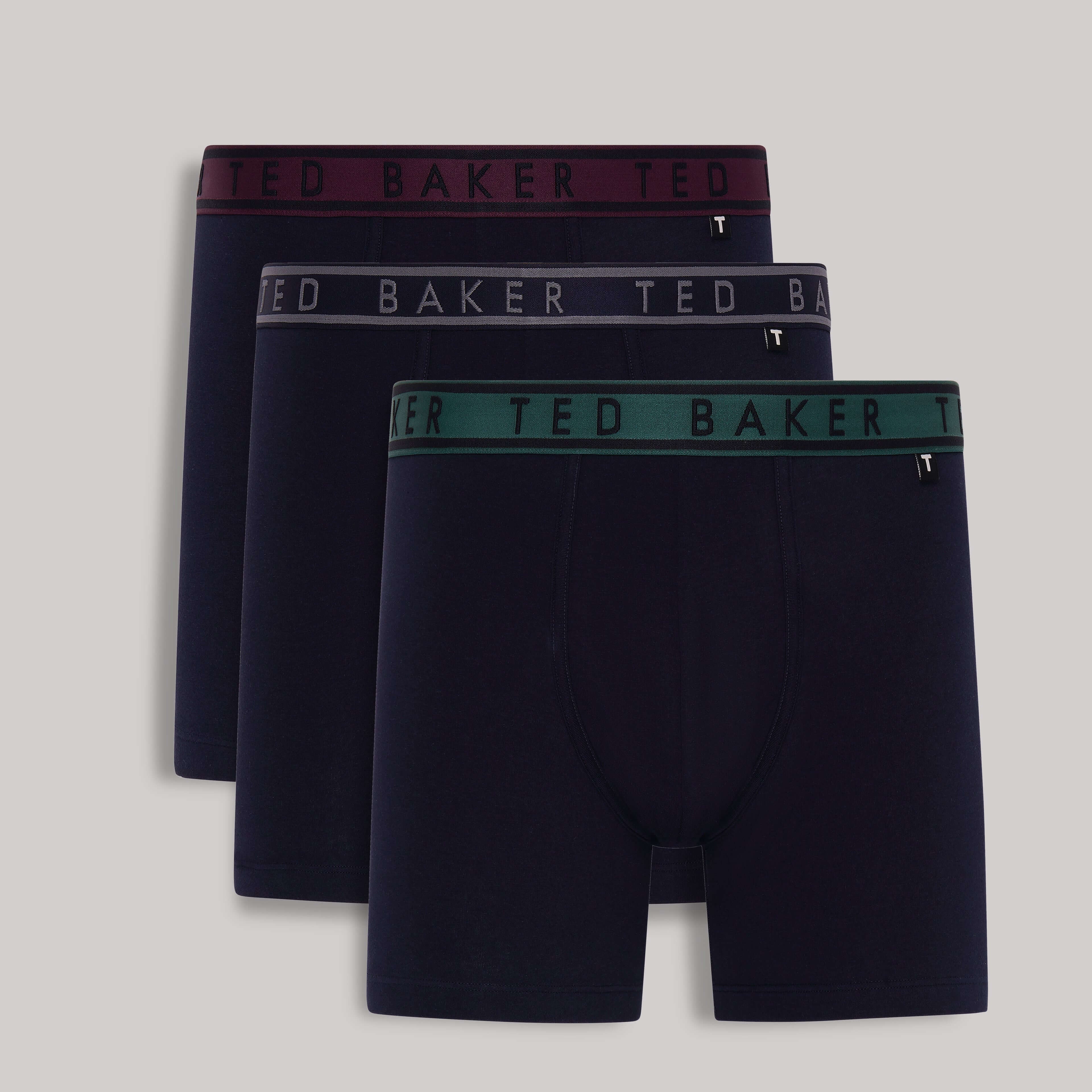 Ted Baker 3 Pack Cotton Stretch Boxer - Navy Multi