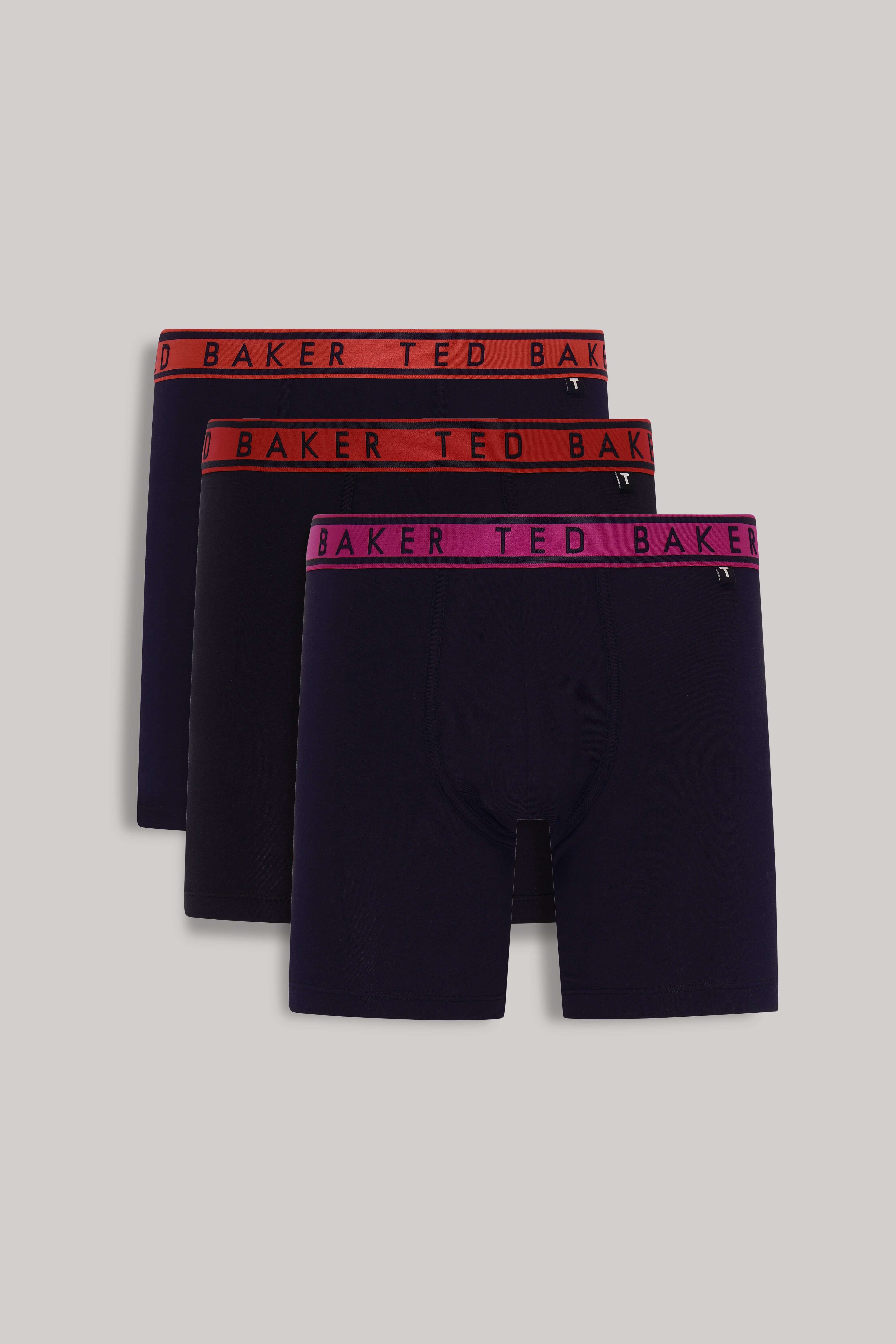 Ted Baker 3 Pack Cotton Stretch Boxer Briefs - Black Multi