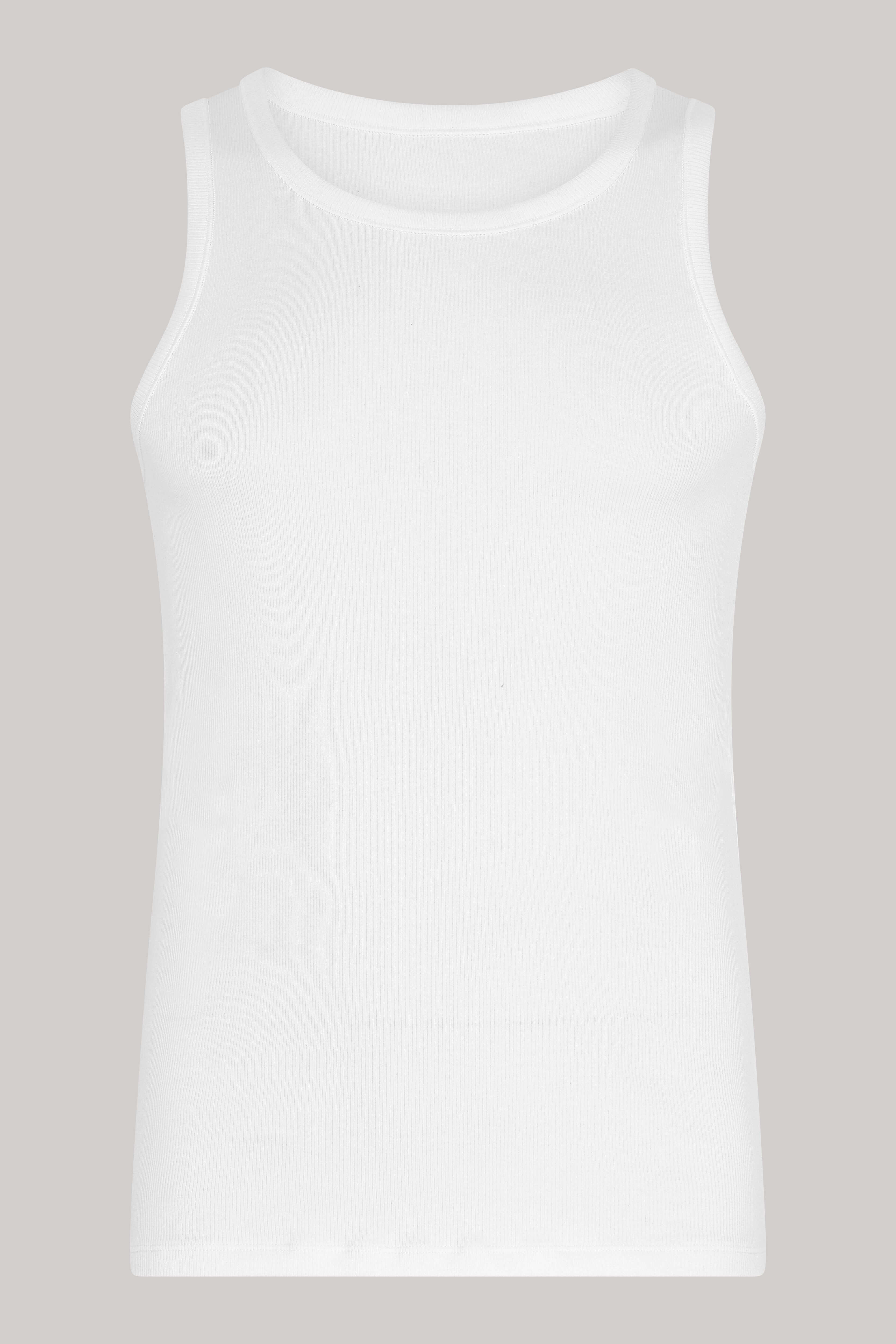 Ted Baker Mens 3 Pack Crew Neck Tank Top - White Cotton Stretch