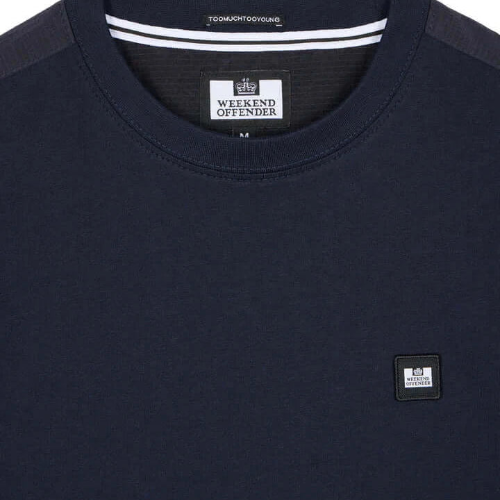 Weekend Offender Garcia Overlay T-Shirt | Navy