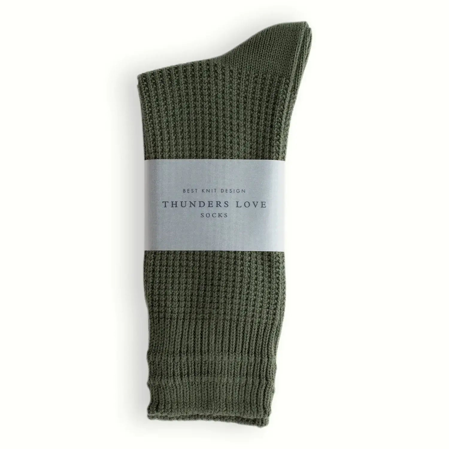 Thunders Love Green Socks | Egyptian Cotton Link Collection UK 6–11