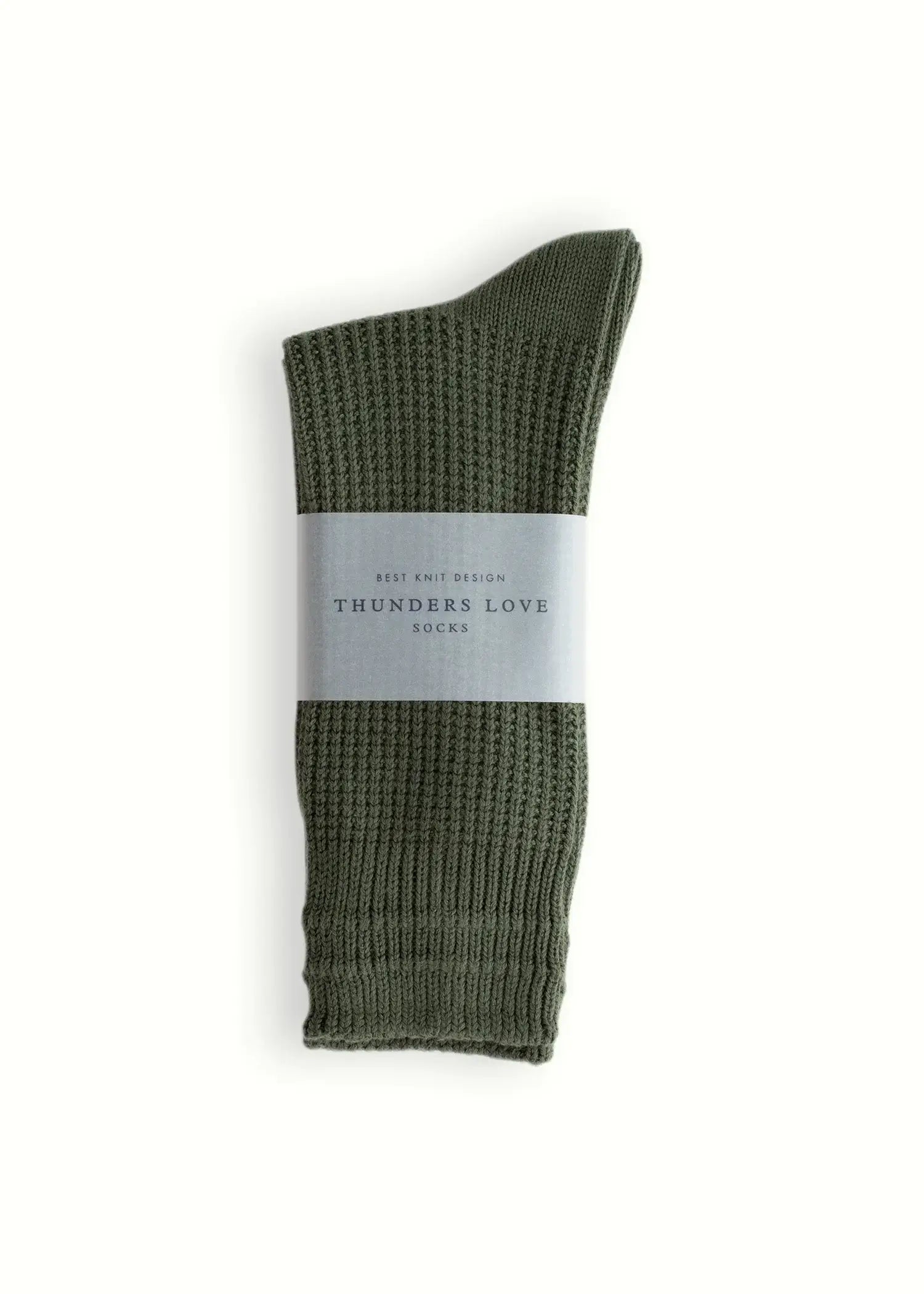 Thunders Love Green Socks | Egyptian Cotton Link Collection UK 6–11