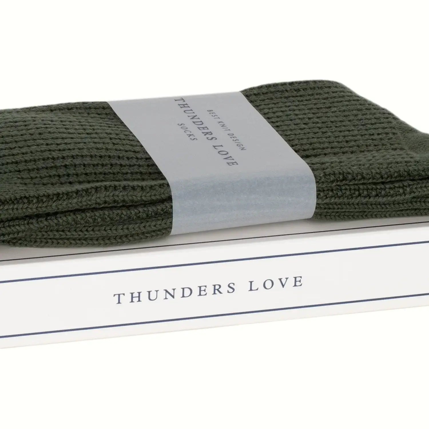 Thunders Love Green Socks | Egyptian Cotton Link Collection UK 6–11