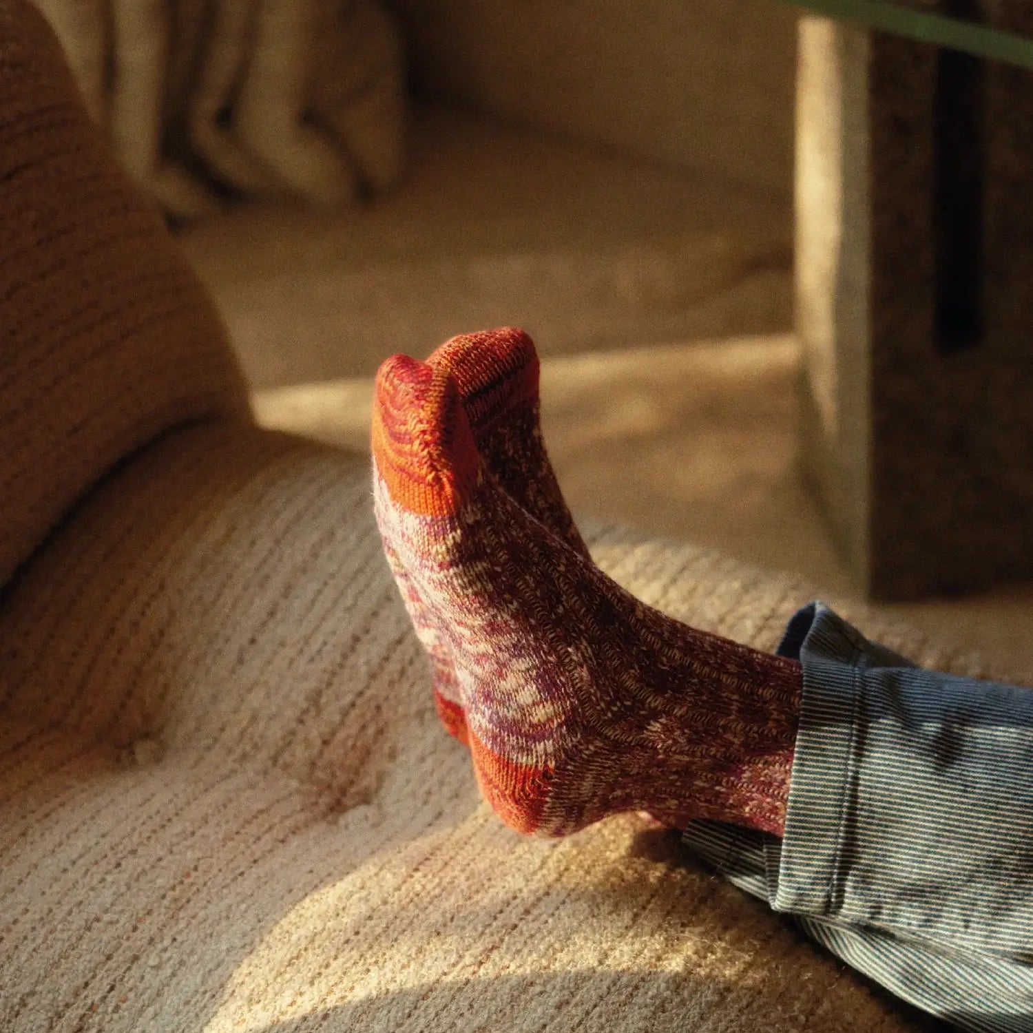 Thunders Love Flammé Seasons Socks – Wool & Cotton Ribbed, UK 6-11
