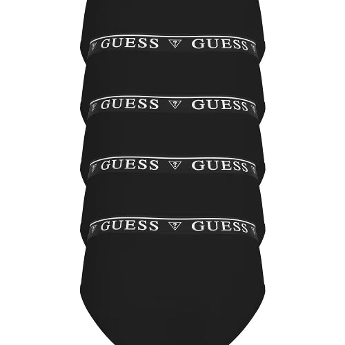 Guess Men’s 5 Pack Cotton Stretch Hip Briefs - Black
