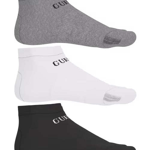 GUESS Sneaker Socks 3 Pack – Low Cut Cotton Blend | Sizes 39/42 & 43/46