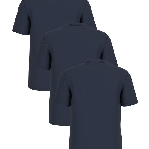 Guess Men’s 3-Pack T-Shirts – Smart Blue, 100% Organic Cotton