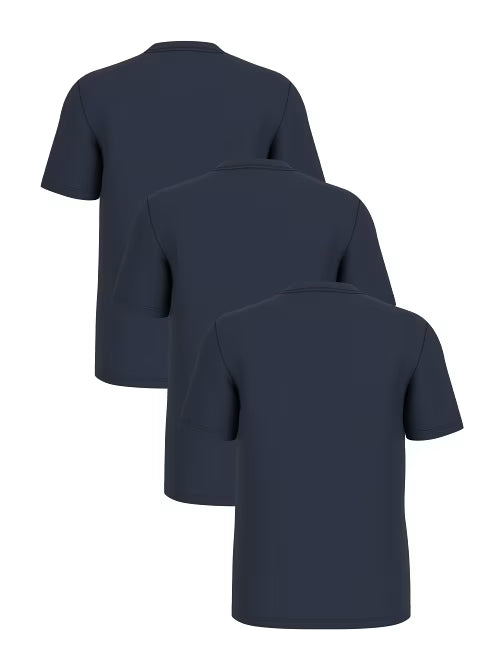 Guess Men’s 3-Pack T-Shirts – Smart Blue, 100% Organic Cotton