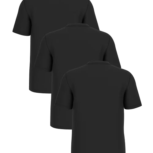 Guess Men’s Black T-Shirt 3-Pack | Organic Cotton Regular Fit
