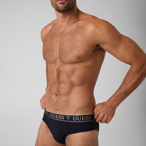 GUESS men's Jet Black 3-pack briefs product view
